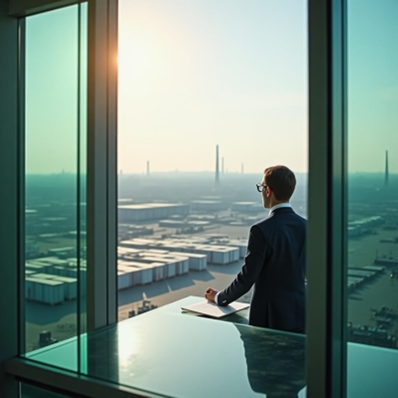 Logistics coordinator managing global freight transit in a modern office environment